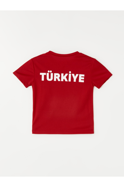 LC Waikiki Crew Neck Turkey nyomtatott kisfiú póló és rövidnadrág 2 részes készlet