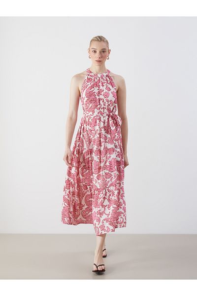 LC Waikiki Φόρεμα με λουλούδια Halter Neck