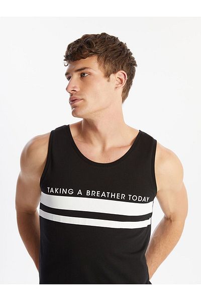 LC Waikiki Xside Crew Neck Printed Men's Sleeveless T-Shirt