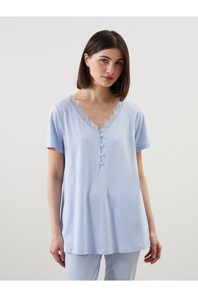 LC Waikiki Set pijamale de maternitate cu decolteu în V cu dantelă
