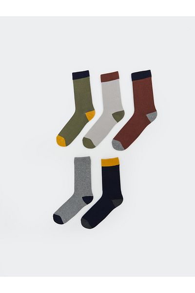LC Waikiki Color Blocked Men's Socks 5 Pack