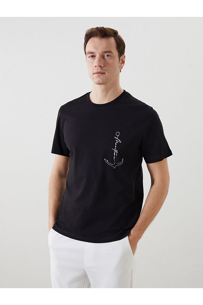 LC Waikiki Crew Neck Short Sleeve Printed Combed Cotton Men's T-Shirt