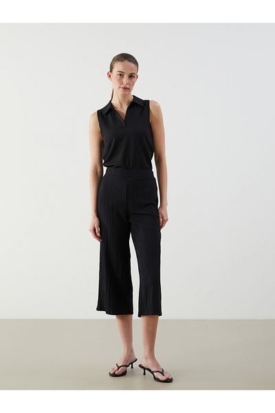 LC Waikiki Capri de damă texturate cu talie elastică