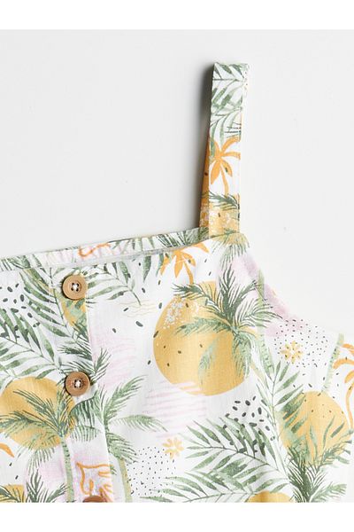 LC Waikiki Square Collar Girl's Jumpsuit