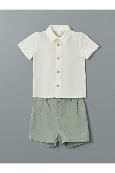 LC Waikiki Basic Baby Boy Shirt and Shorts 2-Piece