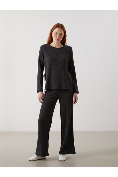 LC Waikiki Elastic Waist Textured Women's Trousers