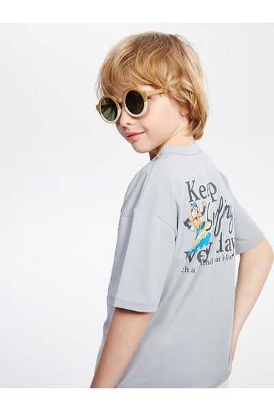 LC Waikiki Crew Neck Nostalgic Monkey Printed Boys T-Shirt