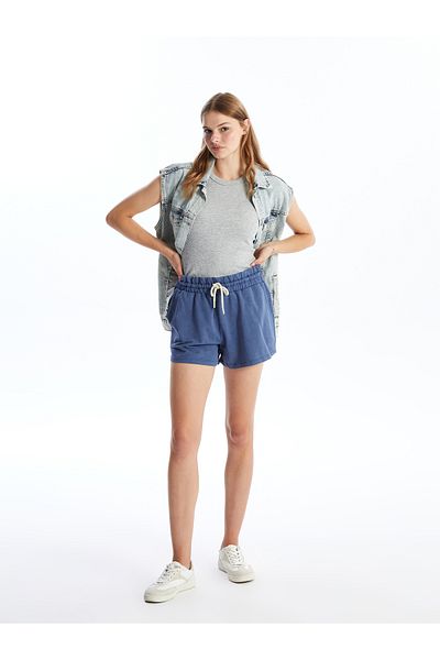 LC Waikiki Women's Elastic Waist Straight Shorts