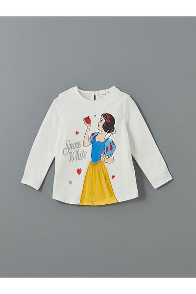 LC Waikiki Snow White Printed Girl's T-Shirt and Leggings 2-Piece