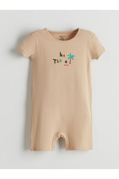 LC Waikiki Crew Neck Printed Baby Boy Jumpsuit