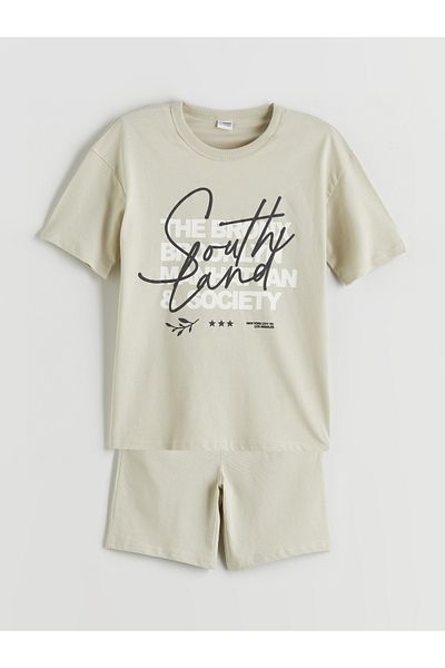 LC Waikiki Crew Neck Boys T-Shirt and Shorts