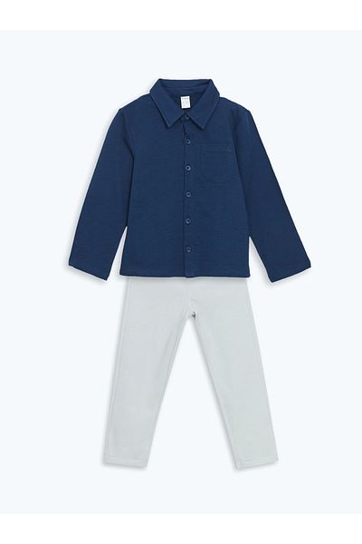 LC Waikiki Basic Shirt and Pants for Boy Set of 2