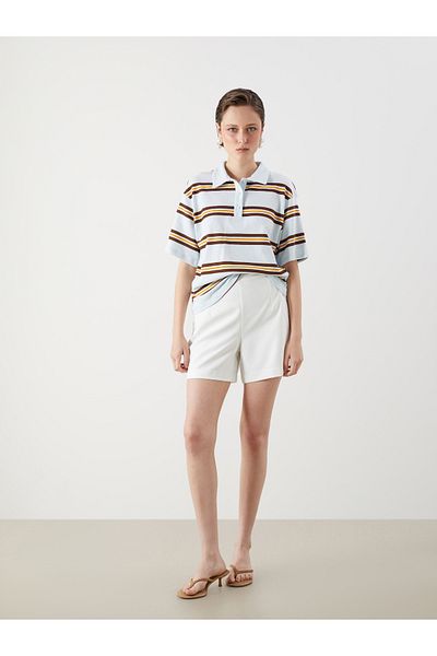 LC Waikiki Γυναικείο μπλουζάκι Polo Neck ριγέ