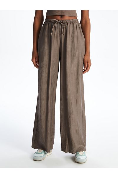 LC Waikiki Wide Leg Women's Trousers with Elastic Waist