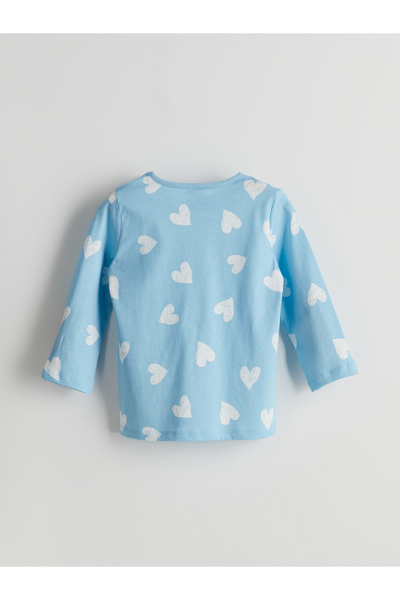 LC Waikiki Kalp Baskılı Kız Çocuk Pijama Takım