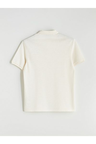 LC Waikiki Herren-T-Shirt aus gekämmter Baumwolle mit Polokragen