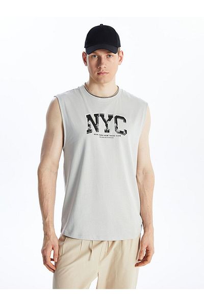 LC Waikiki XSIDE Crew Neck Printed Combed Cotton Men's Sleeveless T-Shirt