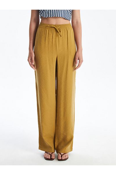 LC Waikiki Women's - Straight Trousers with Elastic Waist
