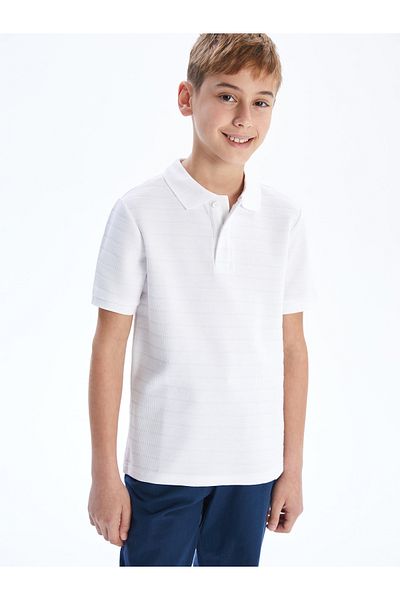 LC Waikiki Tricou pentru băiat cu gât polo texturat