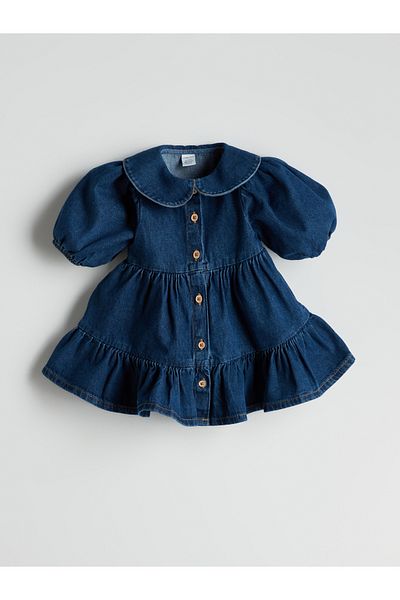 LC Waikiki Baby Collar Baby Girl Jean Dress