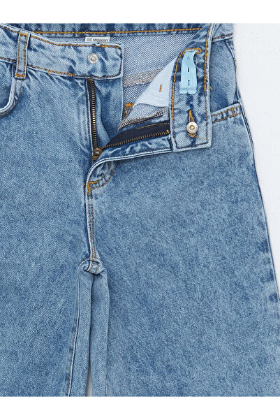 LC Waikiki Dívčí džínové kalhoty s nastavitelným elastickým pasem