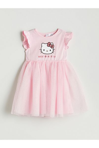 LC Waikiki Hello Kitty εμπριμέ κοριτσίστικο φόρεμα από βαμβακερό τούλι