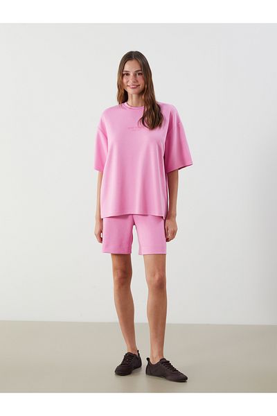 LC Waikiki Crew Neck Printed Oversize Women's T-Shirt