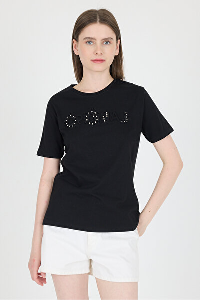 Rays Μπλουζάκι με ανακούφιση με ανάγλυφο μαύρο κείμενο 25224