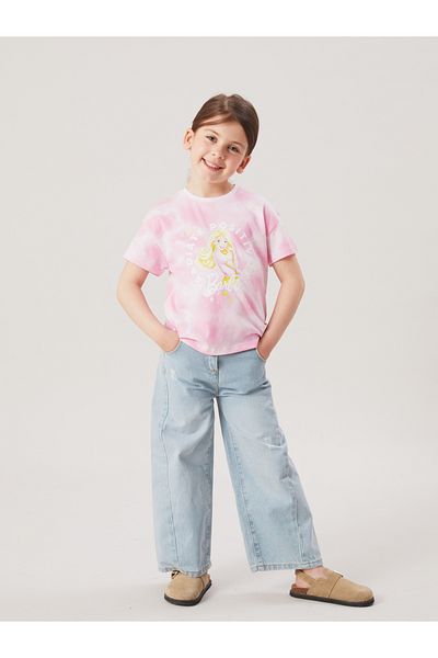 LC Waikiki Crew Neck Barbie Printed Girl's T-Shirt