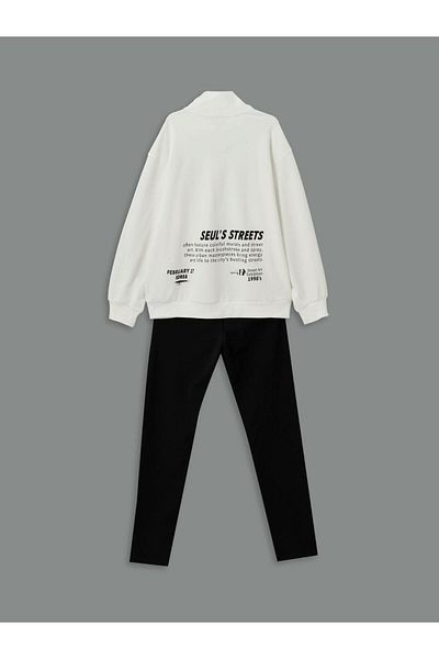 LC Waikiki Stand Collar Girl's Tracksuit Set
