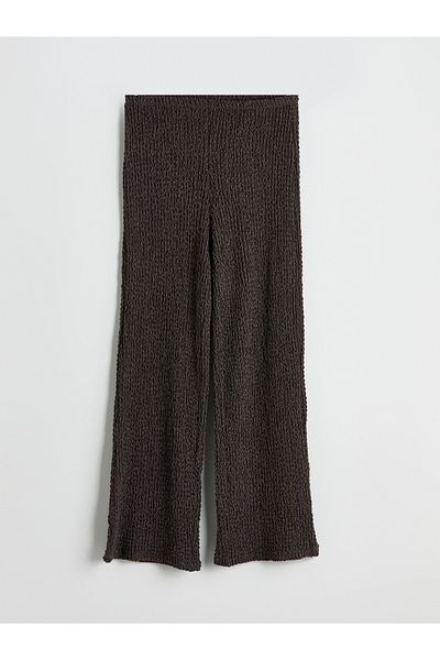 LC Waikiki Elastic Waist Textured Women's Trousers