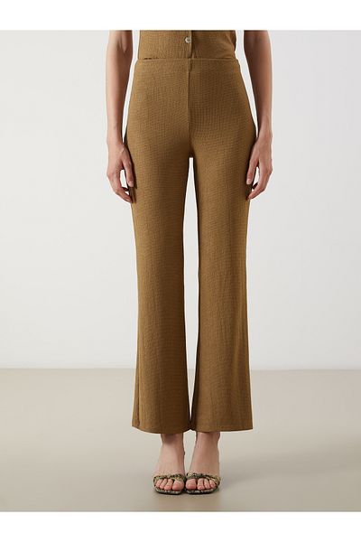 LC Waikiki Elastic Waist Textured Women's Trousers