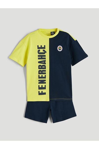 LC Waikiki Fenerbahçe Printed Boys' T-Shirt and Shorts 2-Pack