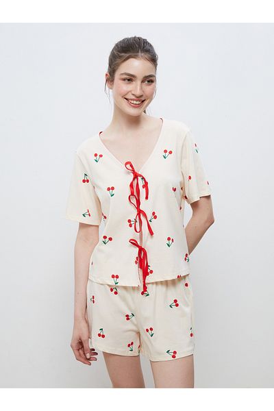 LC Waikiki Damen-Pyjama-Set mit Shorts, Mutter-Tochter-Kombination
