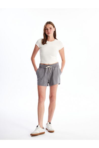 LC Waikiki Women's Elastic Waist Straight Shorts