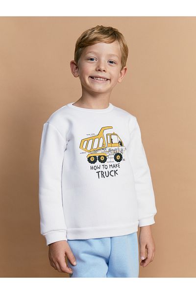 LC Waikiki Printed Boy's Sweatshirt and Sweatpants Set of 2