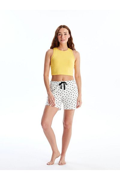 LC Waikiki Sari Women's Crew Neck Plain Crop Tank Top