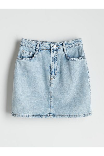 LC Waikiki Fusta de jeans pentru fete cu talie elastică reglabilă
