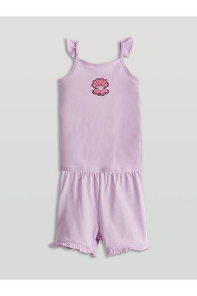 LC Waikiki Printed Baby Girl Undershirt and Shorts 2-Pack