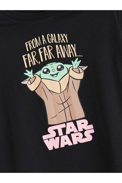 LC Waikiki Crew Neck Star Wars Printed Girl's T-Shirt