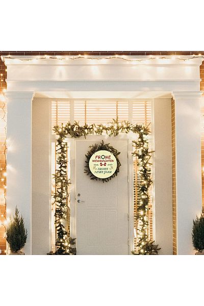 Mak store Makstore Christmas door decoration, wood, multicolor, 30 x 30 cm