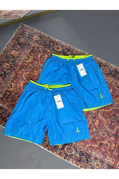 pandy 2 Πακέτα Πολύχρωμα Σορτς Θάλασσας με Φερμουάρ στην Τσέπη