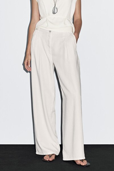 Massimo Dutti Duble pensli geniş paça pantolon