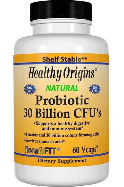 HEALTHY ORIGINS Probiotic, Healthy Origins, 30 Billion Live Organisms, 8 Bioavailable Strains, 60cps