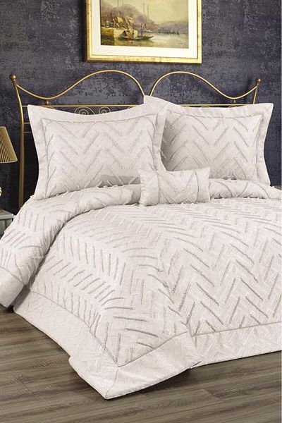 Çeyiz Diyarı Legendary Filled Cotton Double Bedspread Cream