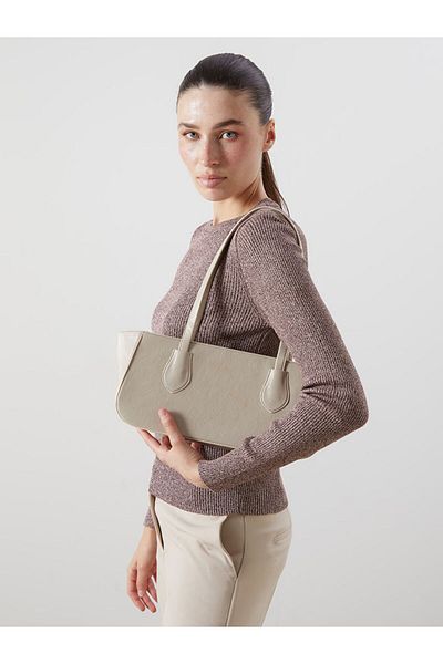LC Waikiki Ecru Leather Look Women's Shoulder Bag