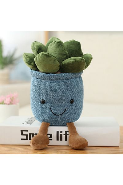 Choice about 25cm blue succulent 25cm Simulation Cartoon Plant Pot Series Plush Doll Succulent Tulip Lily P