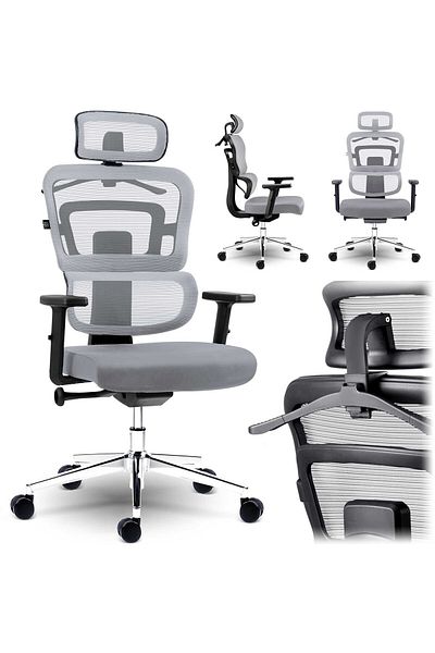 shumee Sofotel Nicea grey micro-mesh office chair