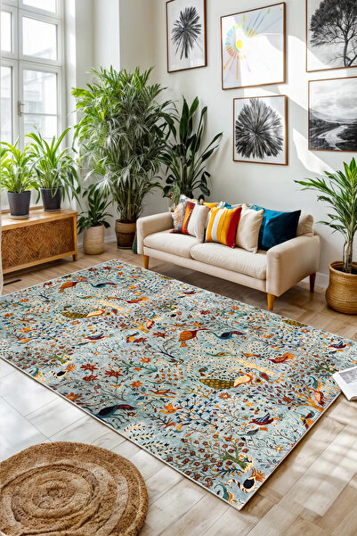 Halise Home Kaymaz Taban Yıkanabilir Kalın Dokulu Halı & Yolluk & Mutfak Halısı