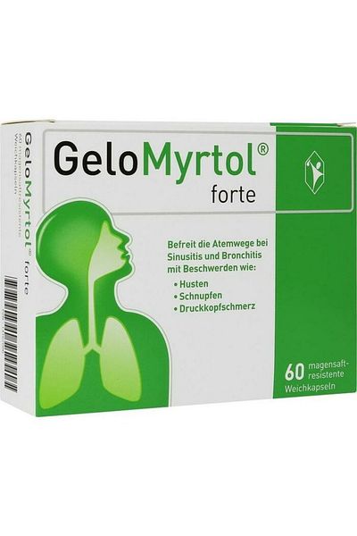 GeloMyrtol Herbal Supplement, GeloMyrtol Forte, Mucolytic Against and Sinusitis, 60 capsules
